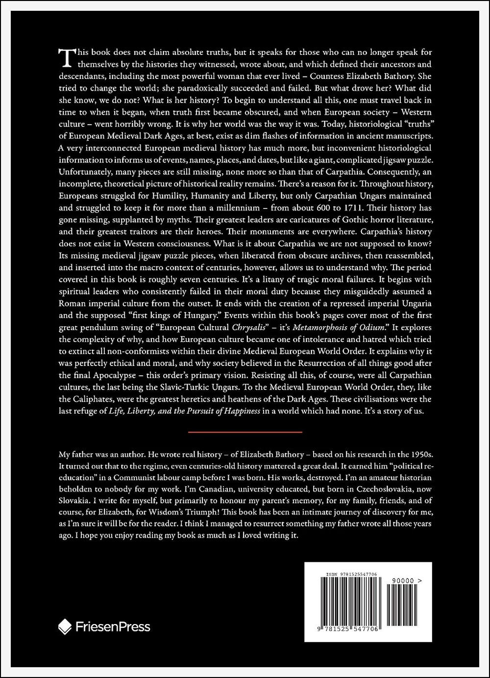 Chrysalis I: Metamorphosis of Odium - Back Cover